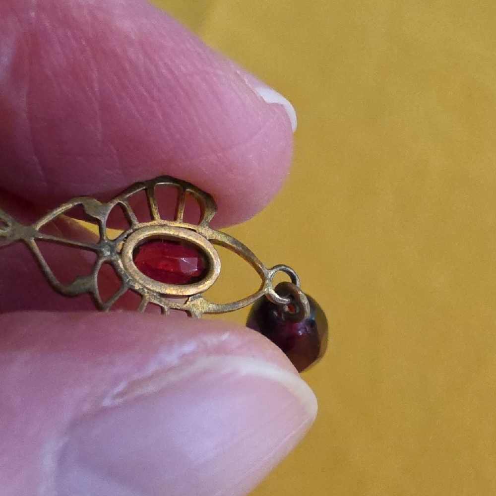 Antique Art Nouveau Lavalier Style Pendant, Likely From the Early 1900s - Picture 5 of 12